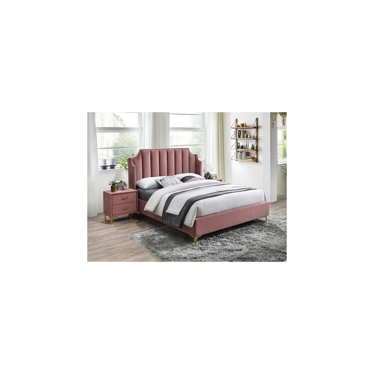 Pat tapitat monako velvet roz antichizat