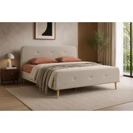 Pat Tapitat Ruhus, 180x200 cm, Stil Scandinav, Stofa Beige