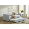 Pat Tapitat Extensibil Rux, 90x200 h cm, Catifea Gri Deschis picture - 1