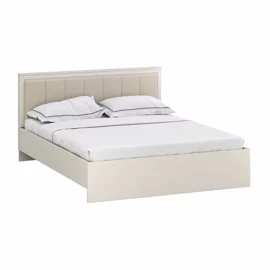 Pat Verona cu Somiera Rabatabila si capatai tapitat, 160x200 cm, Pal Melaminat/MDF, Casmir