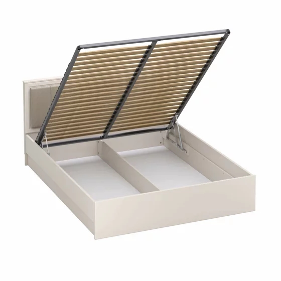 Pat Verona cu Somiera Rabatabila si capatai tapitat, 160x200 cm, Pal Melaminat/MDF, Casmir picture - 2