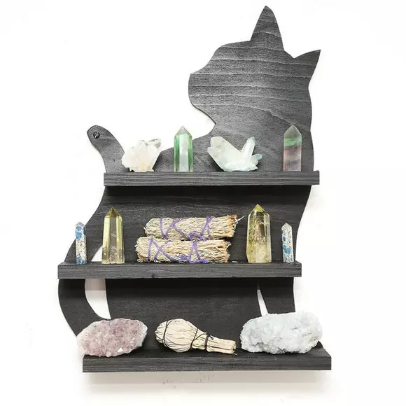 Polita Decorativa LAZ086, 45x6x32 cm, Neagra picture - 3