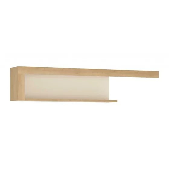 Polita LYON LYOP03, 130x20.1x27.6 h cm, Pal Melaminat, Stejar Riviera/Alb picture - 1