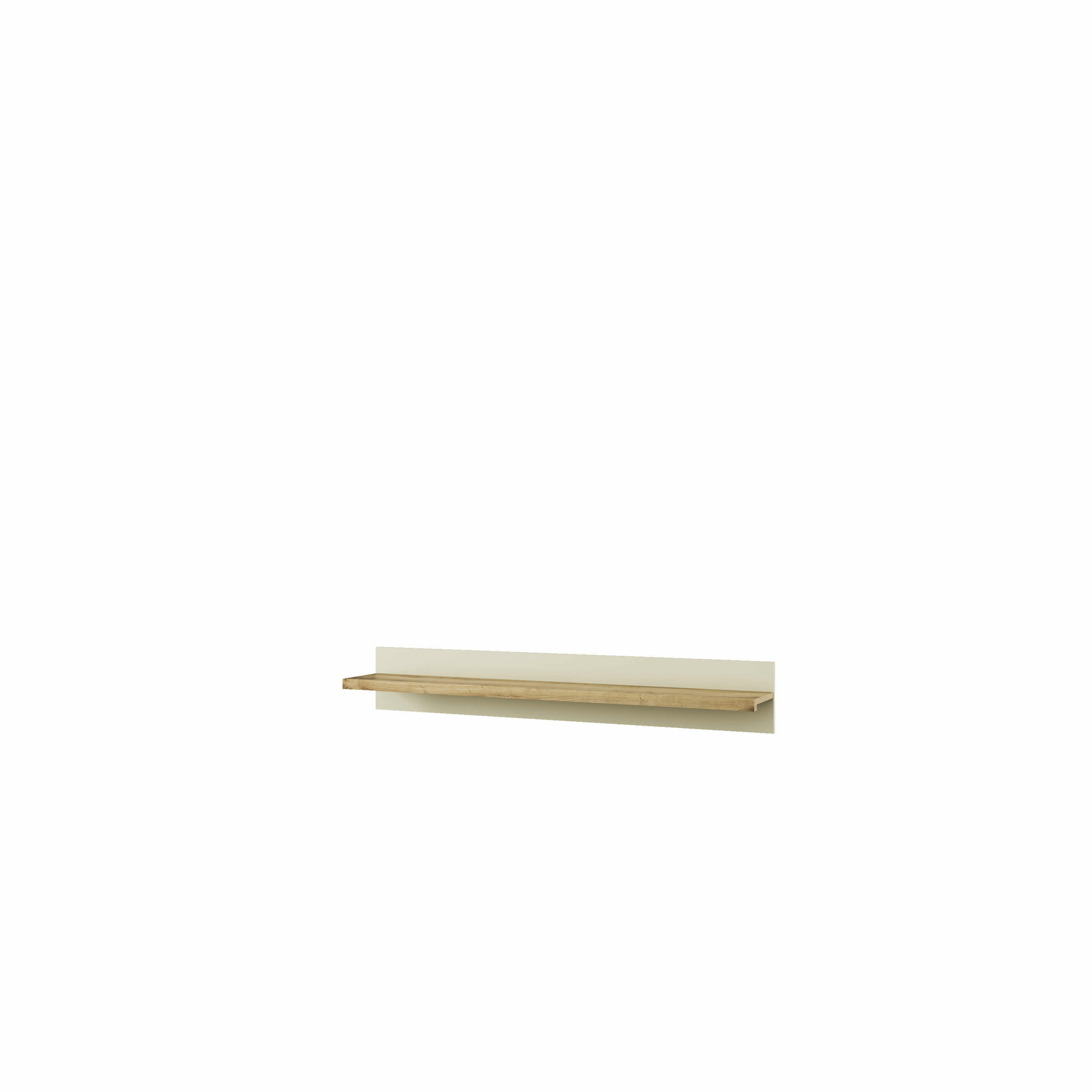 Polita modern t, 130x20.6x20 cm, ecru/stejar navarra