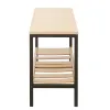 Bancuta pentru Pantofi QUESA, 70x26x42 h cm, Metal/Pal melaminat, Negru/Stejar picture - 7