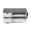Bancuta pentru Pantofi Sedo, 80x30x43.2 h cm, Pal Melaminat, Alb/Gri picture - 4