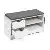 Bancuta pentru Pantofi Sedo, 80x30x43.2 h cm, Pal Melaminat, Alb/Gri picture - 5