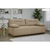 Canapea Extensibila Allegro 195x100x85 cm, Catifea Raiata, Cappuccino picture - 1