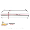Canapea Extensibila Maranello, 3L, 200x95x95 cm, Stofa Gri picture - 6