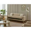 Canapea Extensibila Neo, 238x85x90 h cm, Catifea Beige Inchis picture - 2