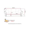Canapea Extensibila Sara,235x90x75 h cm, Stofa Abriamo 03 Bej picture - 6