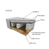 Canapea Extensibila Sara,235x90x75 h cm, Stofa Abriamo 02 Bej Inchis picture - 6