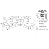 Coltar Extensibil Alegra, 277x237x73-91 cm, Stofa Gri - Stanga picture - 2