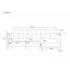 Coltar Extensibil Arlington, Universal, Compartiment Depozitare, 230x140x90 h cm, Stofa, Beige picture - 4