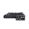 Coltar Extensibil Dallas Cu Tabureti,  265x182x68 h cm, Stofa Gri, Colt Dreapta picture - 2