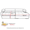 Coltar Extensibil Eternity, Spatiu de Depozitare, 295x177x90 h cm, Stofa, Gri picture - 9
