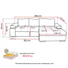 Coltar Extensibil Eternity, Spatiu de Depozitare, 295x177x90 h cm, Stofa, Gri picture - 10