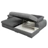 Coltar Extensibil Eternity, Spatiu de Depozitare, 295x177x90 h cm, Stofa, Gri picture - 3