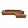 Coltar Extensibil Fabio, 280x235x69-88 H cm, Stofa Aragon 52 Caramiziu picture - 1