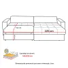 Coltar Extensibil Farum, Universal, Spatiu de Depozitare, 266x165x90 h cm Stofa, Gri Deschis picture - 7