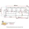 Coltar Extensibil Farum, Universal, Spatiu de Depozitare, 266x165x90 h cm Stofa, Gri Deschis picture - 8