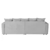 Coltar Extensibil Farum, Universal, Spatiu de Depozitare, 266x165x90 h cm Stofa, Gri Deschis picture - 4