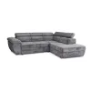 Coltar Extensibil Fiona + taburet, 264x220x76-91 h cm, Stofa Cremona 95 Gri picture - 1