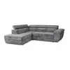 Coltar Extensibil Fiona + taburet, 264x220x76-91 h cm, Stofa Cremona 95 Gri picture - 2