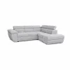 Coltar Extensibil Fiona + taburet, 264x220x76-91 h cm, Stofa Cremona 81 Gri Deschis picture - 3