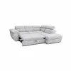 Coltar Extensibil Fiona + taburet, 264x220x76-91 h cm, Stofa Cremona 81 Gri Deschis picture - 4