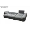 Coltar Extensibil Konya, Universal, Compartiment Depozitare, 271x140x90 h cm, Stofa, Gri Deschis/Gri Inchis picture - 2