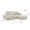 Coltar Extensibil Molly L, 276x176x84 h cm, Stofa Tip Boucle,  Coffe picture - 4