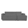 Coltar Extensibil Nova, Compartiment Depozitare,  240x145x75 cm, Stofa Tip Catifea,Gri picture - 5
