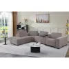 Coltar Jomala Cu Recliner Electric, Masuta Rotativa, Dreapta, 332X245X76 h cm, Stofa, Gri Maroniu picture - 1
