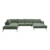 Coltar Portimao Forma U, 364x248x86 h cm, Stofa, Verde picture - 2