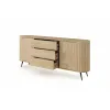Comoda 2 Usi + 3 Sertare, Lovi 196-2D3S, 196x40.2x81.8 h cm, Front Riflaj, Stejar Cremona picture - 7