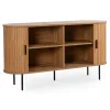 Comoda Cu 2 Usi glisante Trois, 140x40x76 cm, MDF, Stejar picture - 4