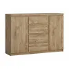 Comoda Fribo FRIK03, 2 Usi + 4 Sertare, 135.4x40x92.9 h cm, Pal Melaminat, Stejar Ribbeck Auriu picture - 2
