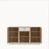 Comoda Mosano, 3 Usi si Sertar, LUSK101, 150x40x87 h cm, MDF cu Riflaj, Stejar Cremona/Casmir picture - 3