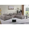 Coltar Jomala Cu Recliner Electric, Masuta Rotativa, Stanga, 332X245X76 h cm, Stofa, Gri Maroniu picture - 1