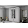 Dulap cu 4 Usi si 2 Sertare Ada 2, 160x52x205 h cm, Oglinda Pal Melaminat picture - 3