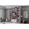 Dulap cu 4 Usi si 2 Sertare Ada 2, 160x52x205 h cm, Oglinda Pal Melaminat picture - 5