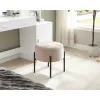 Fotoliu cu Taburet Runa, 57.5x57x69 CM, Stofa, Beige picture - 5