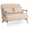 Fotoliu Dublu Extensibil Bamako 2, 105.5x72-185x83 cm, Stofa, Beige picture - 2