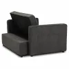 Fotoliu Dublu Extensibil Astana, 141x103x84 h cm, Stofa, Negru picture - 8