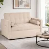 Fotoliu Extensibil Karole, 120x100-193x87 h cm, Stofa, Beige picture - 1