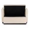 Fotoliu Extensibil Karole, 120x100-193x87 h cm, Stofa, Beige picture - 8
