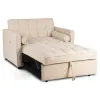 Fotoliu Extensibil Karole, 120x100-193x87 h cm, Stofa, Beige picture - 3