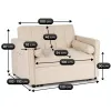 Fotoliu Extensibil Karole, 120x100-193x87 h cm, Stofa, Beige picture - 9