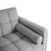Fotoliu Extensibil Karole, 120x100-193x87 h cm, Stofa, Gri picture - 10